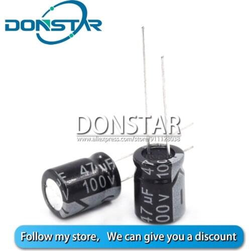 20PCS 100V 47UF Electrolytic Capacitor 47UF 100V 10*13MM 105° Aluminium Electrolytic Capacitor