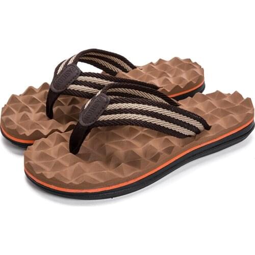 2021 New Arrival Summer Men Flip Flops High Quality Beach Sandals Anti-slip Zapatos Hombre Casual Shoes Wholesale Soft Slippers