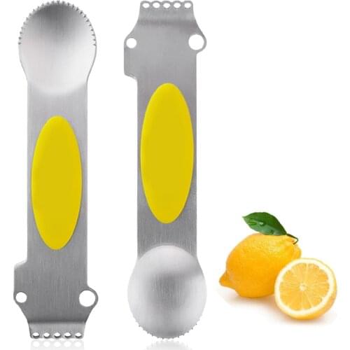 3 in 1 Lemon Peeler Stainless Steel Lemon Zester Orange Citrus Fruit Grater Peeling Knife Grapefruit Opener Kitchen Gadget