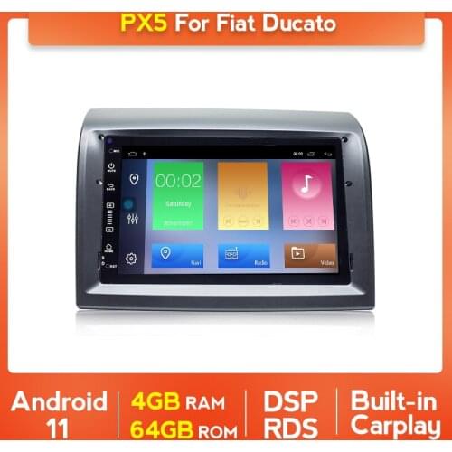 4G+64G Android 11 Carplay Auto Car Radio For Fiat Ducato 2006-2017 Citroen Jumper Peugeot Boxer BT WIFI DSP RDS FM CD DVD Player