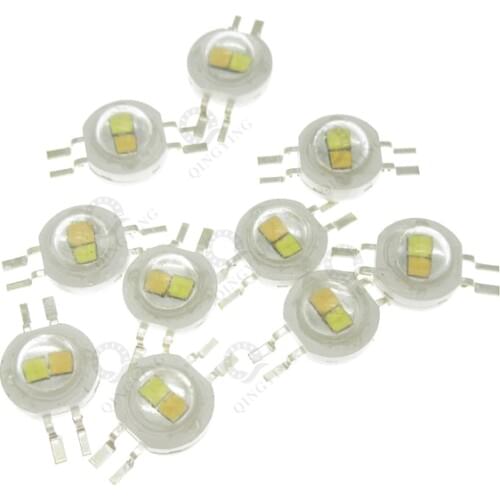 5pcs 2x3W Two Color High Power LED Diodes Light Beads White Red Green Blue Yellow UV395nm For Flashlight Car Light Light Source