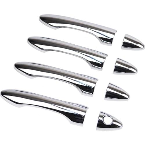 8Pcs/Set ABS Chrome Door Handle Cover Trim Sticker for Hyundai IX 35 Ix35 2010 20112012 2013 2014 Car styling Accessories