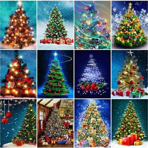 EverShine Diamond Painting Full Square Christmas Tree Diamond Embroidery Bell Picture Rhinestones Mosaic Cross Stitch Wall Decor