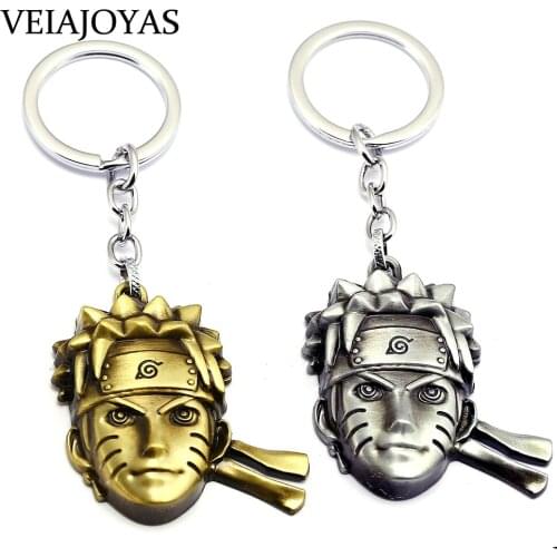 Anime Narut Keychains Uzumaki N aruto 3D Head Alloy Pendant Keychain Car Keyring Holder Men Women Bag Key Chain Chaveiro Jewelry