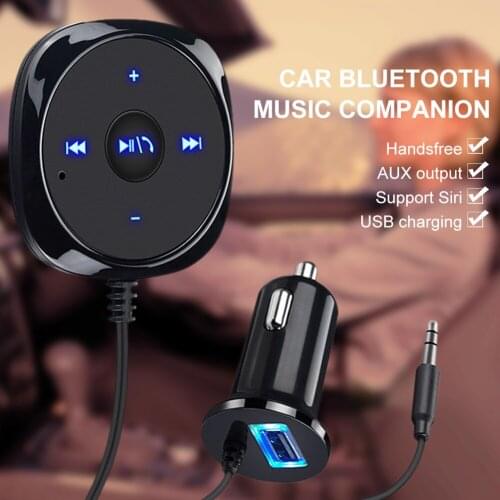 Car Bluetooth Kit Wireless Receiver for Hands-Free Calling Support AUX Music Streaming USB Car Charger Auto Electronics