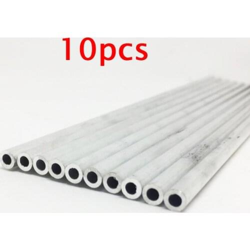 Free Shipping 10PCS Aluminum Tube Diameter 2/3/4/5mm Length 100/200mm Spare Parts For DIY RC Airplane/Boat/Car Models