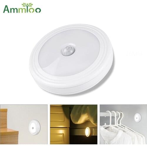 4Pcs/lots Wireless Motion Sensor LED Night light Wall lamp Battery Power Wardrobe Cabinet Closet Stair Pathway Kitchen lighting