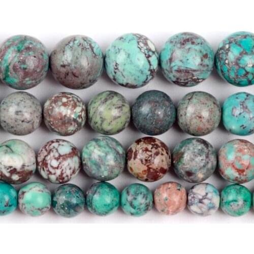 Wholesale Natural Stone Lake Blue Lmperial Beads Round Loose Spacer Beads For Jewelry Making 6/8/10mm DIY Bracelet Necklace