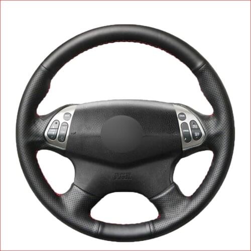 Black PU Faux Leather Car Steering Wheel Cover for Acura TL 2004 2005 2006