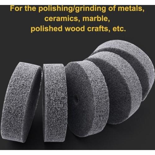 5 PCS 75mm Grey Fiber Polishing Buffing Wheel Sanding Disc for Polishing Grinding Metals Ceramics Marble Wood
