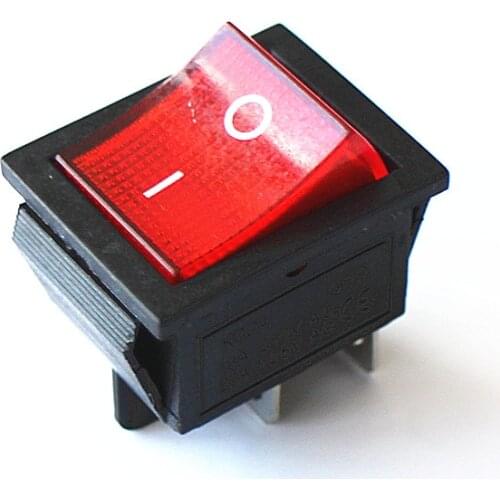 JOYING LIANG KCD4 4PN Red with Light Rocker Switch Power 16A 250V AC 31*25mm Small Switches 3PCS/LOT