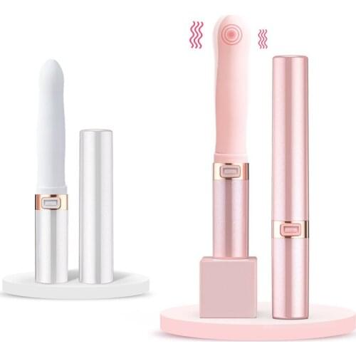 Lipsick Vibrator for Women 10 Modes Mini Dildo Female Vagina Clitoris Stimulator Massager Masturbator Sex Products for Adults