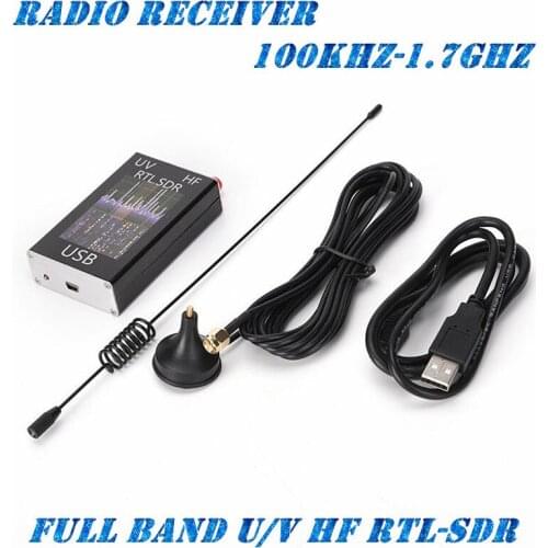 Ham Radio Receiver 100KHz-1.7GHz Full Band UV HF RTL-SDR USB Tuner Receiver USB Dongle With RTL2832u R820t2 Ham Radio RTL SDR