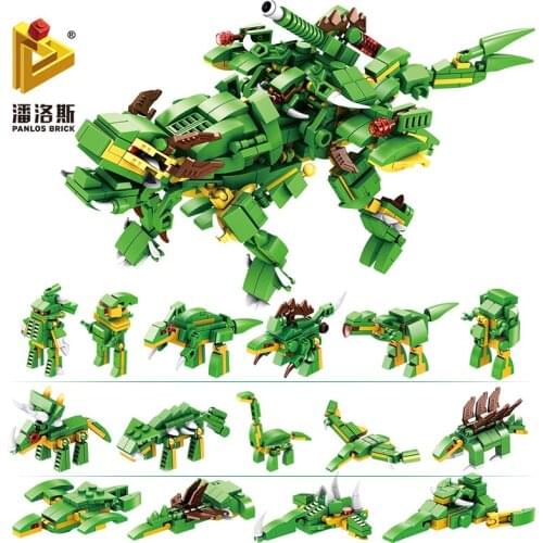 MOC Iron Ankylosaurus Mechanical Dinosaur Model 710 PCS Brachiosaurus Building Blocks Childrens Toy Stickers Gift Small Bricks