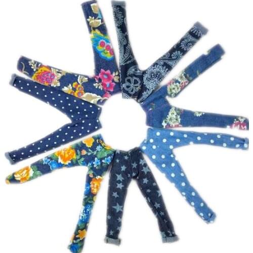 1/6 BJD Doll Clothes Fashion Jeans Pants For Barbie Doll Outfits Casual Wears Denim Trousers 11.5" BJD Dollhouse Accessories Toy