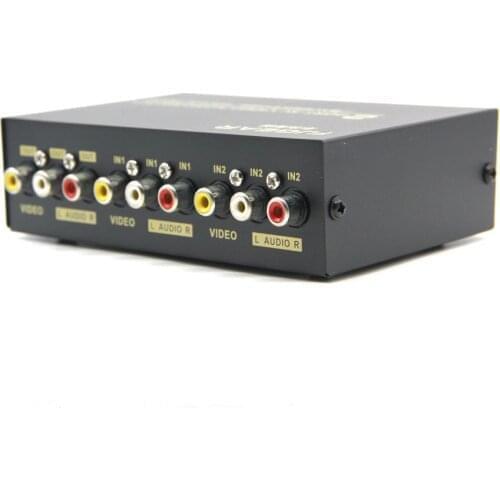 Original 2 Ports Composite RCA AV Swithcer audio video selector switch for STB DVD HDTV