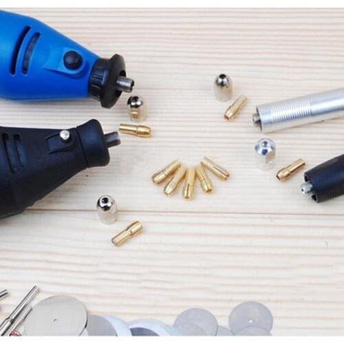 Imported 0.5--3.2mm 10 Pieces Micro Drill Chuck Collet Bits Brass Shank for Rotary Tools