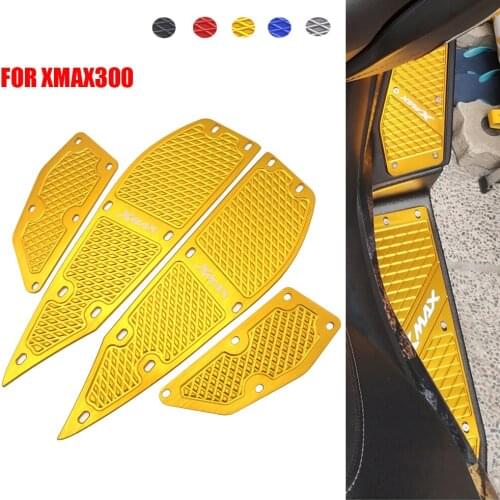 Motorcycle Step Footrest Footpads Pedal Plate Cover For Yamaha XMAX 300 X-MAX 250 300 2017-2018