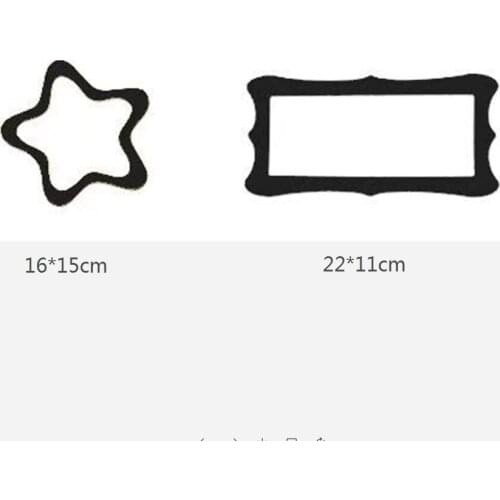 Frame Metal Cutting Dies New Star Rectangle Background Dies Scrapbooking Paper/photo Cards Embossing Stencil Dies