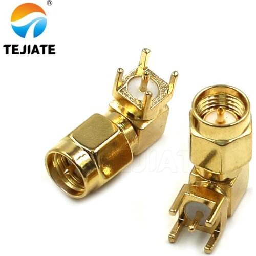 1PCS SMA-JE-JWE Antenna Base Connector Straight/bent Header Square Foot Base Adapter PCB Socket