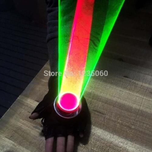 Halloween Blue Laser Gloves For DJ Dancing Club True Blue 450nm Rotating Lasers LED Glove LED luminous Clothes party decorations