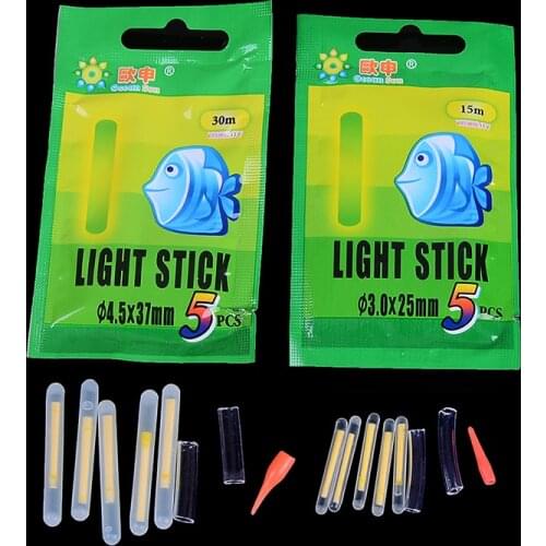 Light Dark Glow Stick Night Float Rod Lights 50Pcs Fishing Float Fluorescent Lightstick Useful Lots Fishing 4.5*37/3.0X25MM