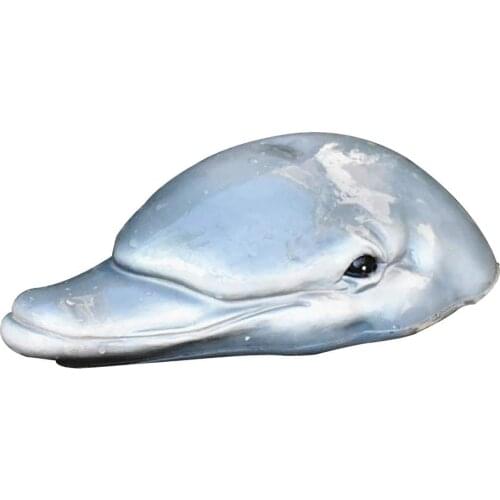 Dolphin Ornament Floating Garden Pond Decor Animal Head Sculpture Outdoor Garden Figurine Home Decoration Accessory in stock