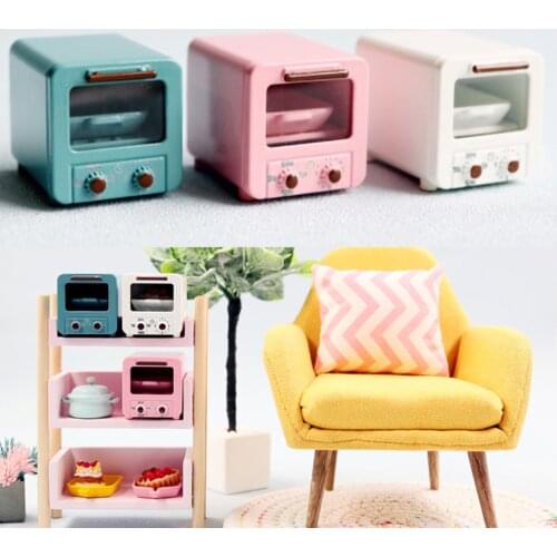 1:12 Dollhouse Microwave Oven Miniature Kitchen Cooking Accessories for 1/8 1/6 Mini House Decor