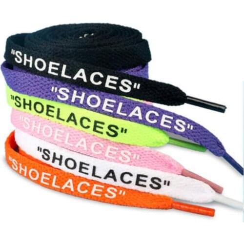 Holiday Gifts 1 pair Alphabet LACES New Sneaker Canvas Shoelaces Boys&girls 6 colors Fashion Printing Creative Shoes Lace