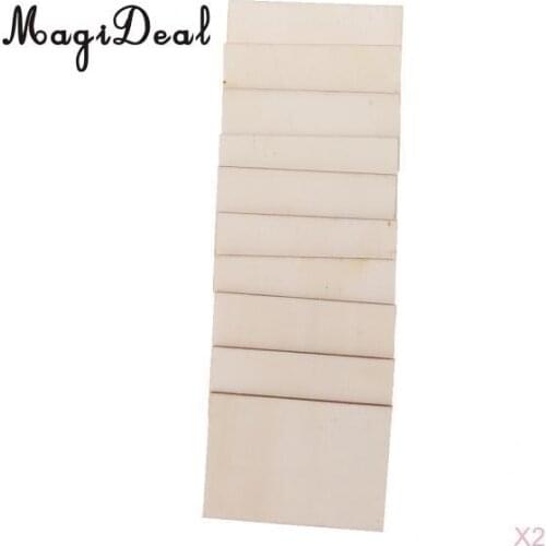 20pcs High Quality 7x4.9cm Blank Plywood Wood Business Card Wooden Name Card Unfinished Wood Plaque Shapes Sign DIY Decor Crafts