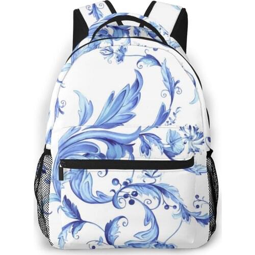 2020 Backpack Women Shoulder Bag Baroque Damask Pattern Fashion School Bag For Teenage Girl Backpacks Travel Bag