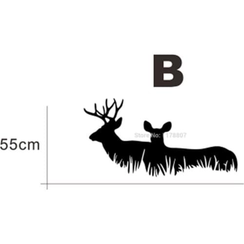 77cm x 58cm 2 x Deer Family Buck Hunting (one For Each Side)Car Sticker For Cars Side Door Vinyl Decal 8 Colors