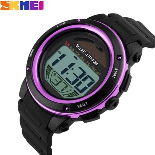 2019 Solar Energy Watch Digital Watches Men Led Solar Male Clock Men Military Wristwatches Quartz Sports Watch Relogio Masculino