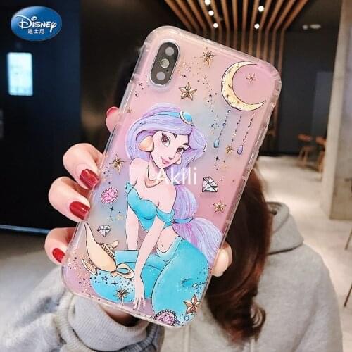 Mermaid Princess Snow White Silicone Case for IPhone 11 12Pro Xs Max iPhone SE 2020 7 8 Plus Official Liquid Silicon Full Cover