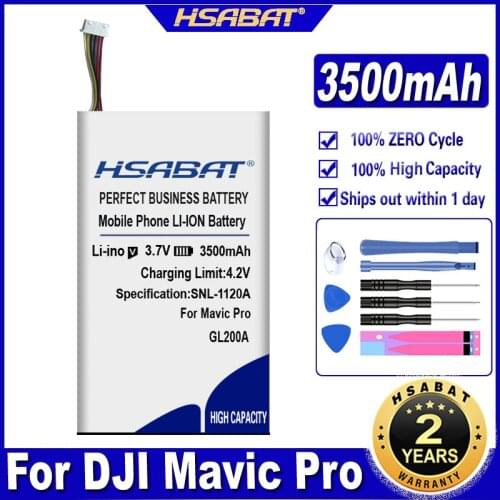 HSABAT 973760 3500mAh Battery for DJI Remote Controller Spark, Mavic Pro, Mavic Air Accumulator 6-wire Plug Batteries