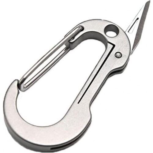 Carabiner Miniature Easy to Carry Concealable Knife Multifunctional Locking Buckle for Backpack camping equipment мультитул