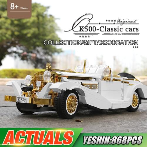 MOULD KING 10003 High-Tech Car Toys The K500 Vintage Car Model Building Blocks Assembly Bricks Toys Kids Christmas Gifts