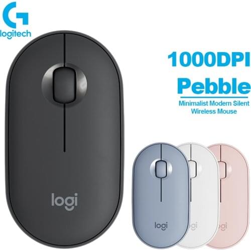 Logitech Pebble Wireless Bluetooth Mouse Mini&Thin 1000DPI High Precision Optical Tracking Unifying Colorful for Windows Mac OS