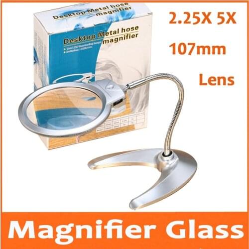 2.25x 5X Desktop Type Mangifier Table Lamp Watch Repair Magnifier Electronic Maintenance Welding Tool Magnifying Glass