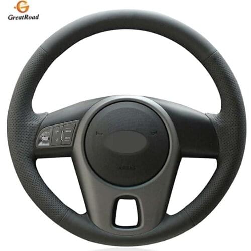 Genuine Leather car steering wheel braid for Kia Forte 2009-2014 Soul 2010-2013/Custom made automobile Steering wheel cover