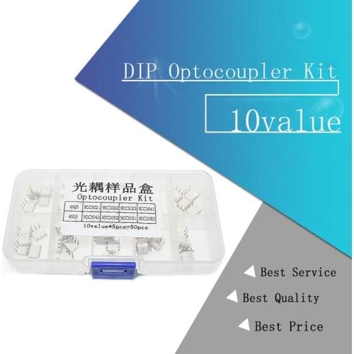 DIP Optocoupler Kit 10value*5PCS=50PCS 4N25 4N35 MOC3021 MOC3022 MOC3023 MOC3041 MOC3043 MOC3052 MOC3061 MOC3063 DIP