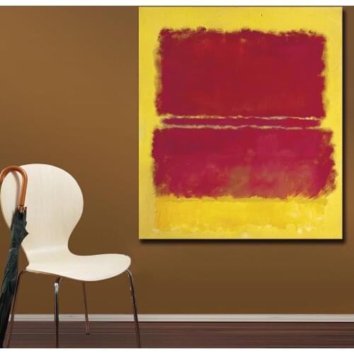 Printing Wall Pictures For Living Room Abstract Mark Rothko Yellow and red Canvas Art Home Decor Modern No Framed Oil Painting