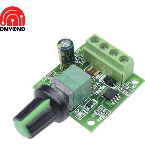 2A DC 1.8V 3V 5V 6V 12V Motor Speed Controller Switch Control Module PWM Adjustable Board 1803BK+ Self-recovery Fuse Voltage
