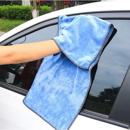 Microfiber Auto Wash Towel Car Cleaning Drying Cloth Hemming Car Care Cloth Detailing Car Thicken Wash Towel Cloths 30x70cm