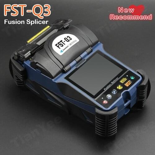 Portable Resolution Tumtec FST-V1 FST-Q3 Mini Screen Touch 3.5' LCD Fusion Splicer FTTH CCTV Fiber welding splice work at height