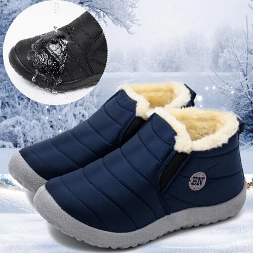 Rimocy Waterproof Snow Boots Women Thick Warm Long Plush Ankle Boots Plus Size 36-47 Cotton Padded Shoes Woman Winter 2021 Flats