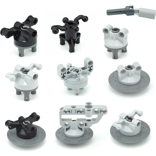 Technical MOC Parts Suspension Steering Wheel Hub with Planetary Gear Reduction DIY Building Blocks Tire Car Truck Drive Bricks