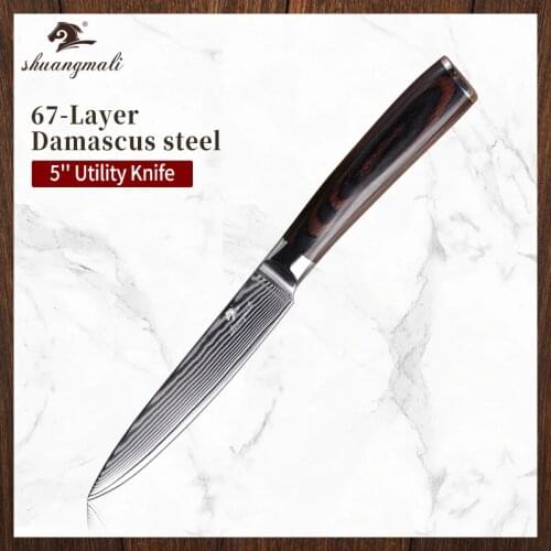 Utility Home Kitchen Peeling Fruit Knife 67 Layer Damascus Steel Slicer Paring Knives Cleaver Steak Vegetable Fruit Paring Knife