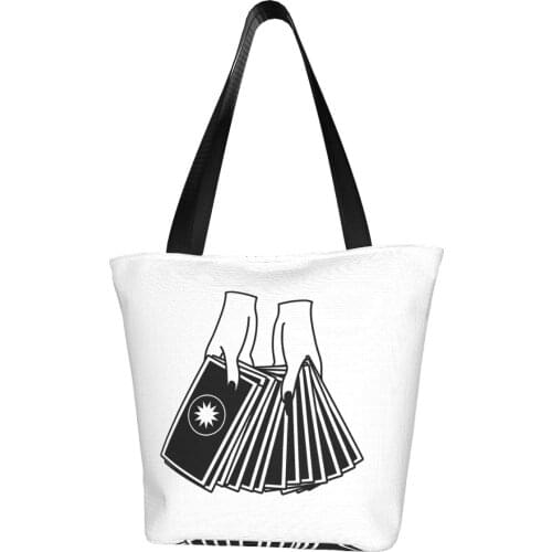 Card Reading Wise Women Shopping Bag Aesthetic Cloth Outdoor Handbag Female Fashion Bags