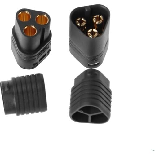 1 Pair MT60 3.5mm 3 Pole Bullet Connector Plug Male & Female For RC ESC to Motor